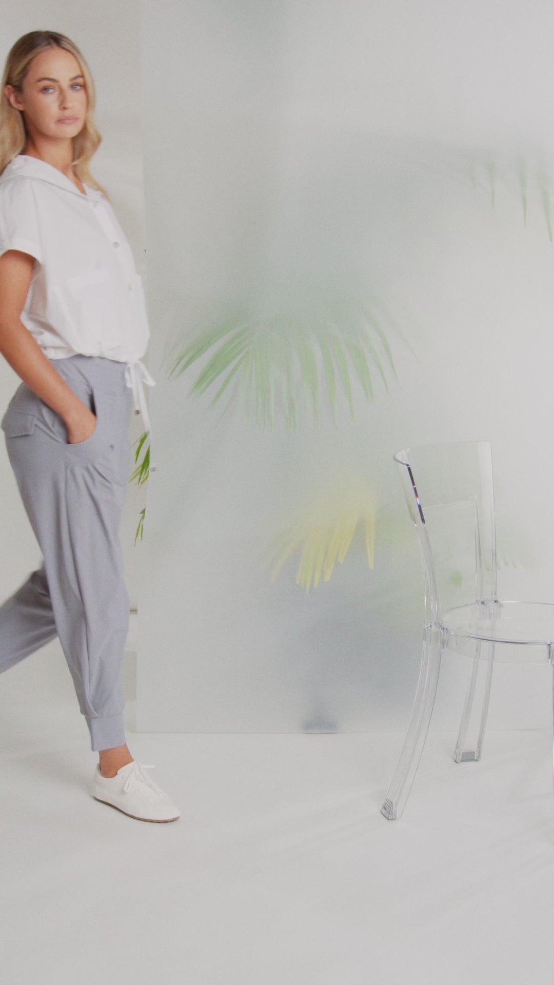 Naya Crisp white Hooded Top With Drawstring Hem And Pockets Detail Nas26168