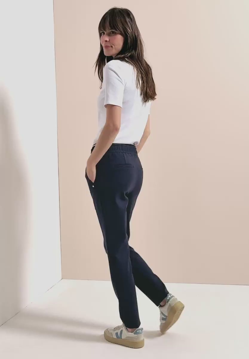 Cecil Tracey slim leg trousers in a casual fit 380806