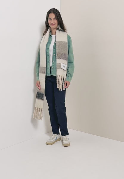 Cecil blanket scarf in neutral tones 572824