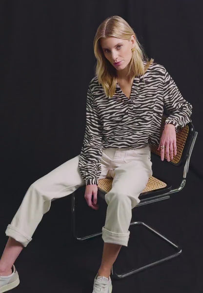 Street One Blouse with zebra print346047