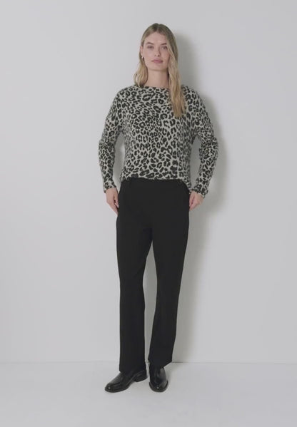 Cecil fluffy Leopard Print knit 324285