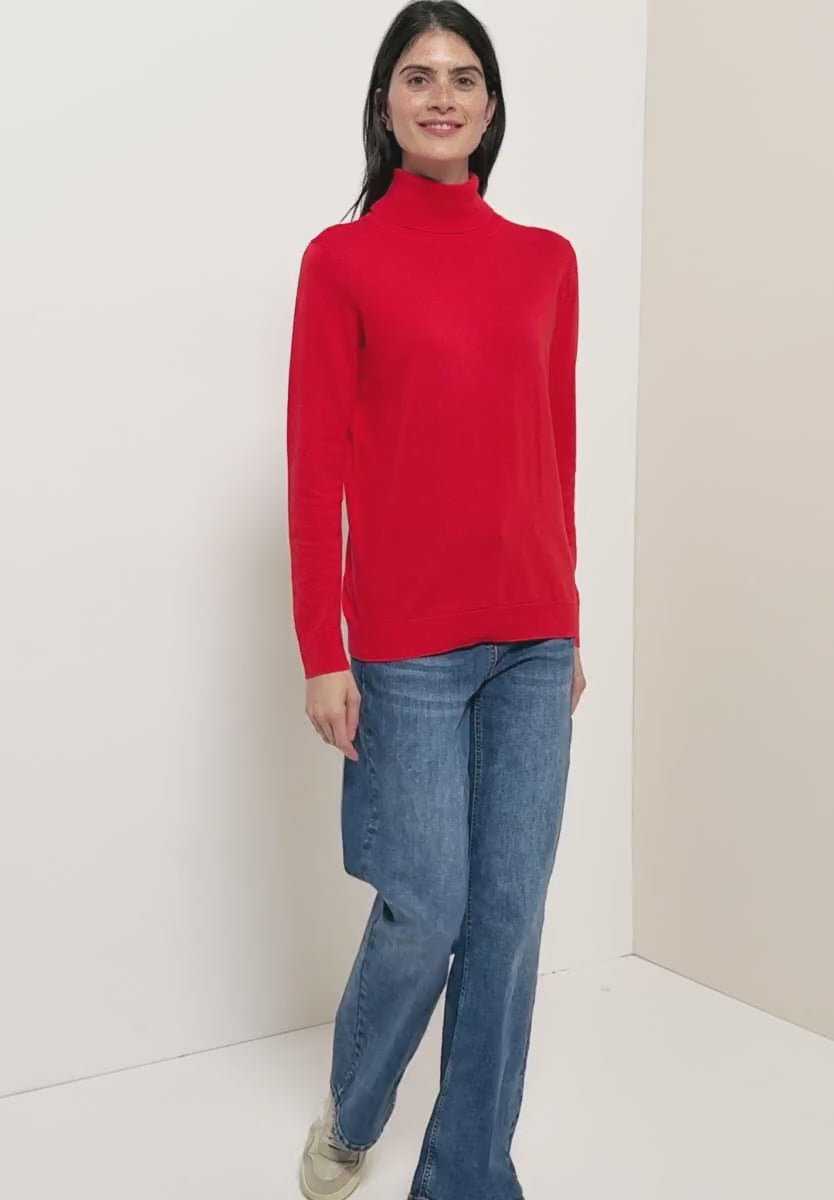 Cecil Cotton blend Fine knit Polo Neck 303629