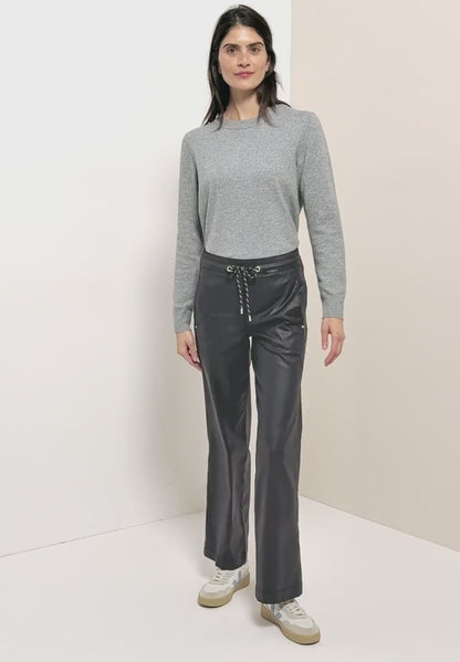 Cecil coated straight leg trousers 380171