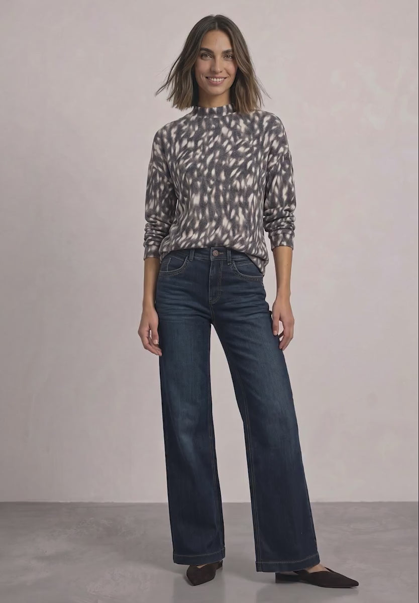 Street One Cosy Feel Turtle neck top with drawstring 326070