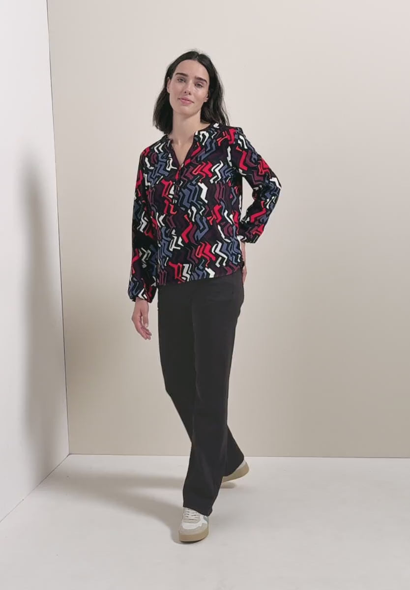 Cecil Black Blouse with graphic print 346155