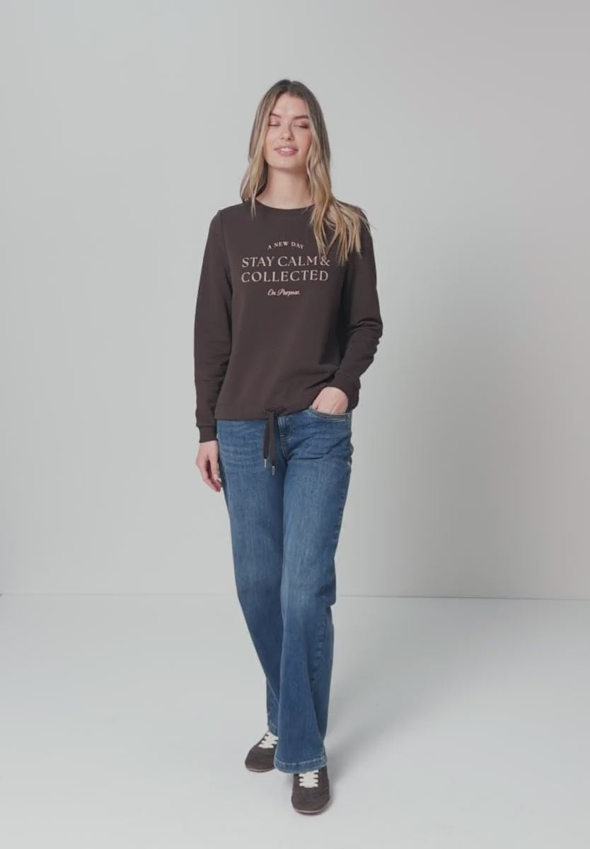 Street One Sweatshirt with drawstring 303760