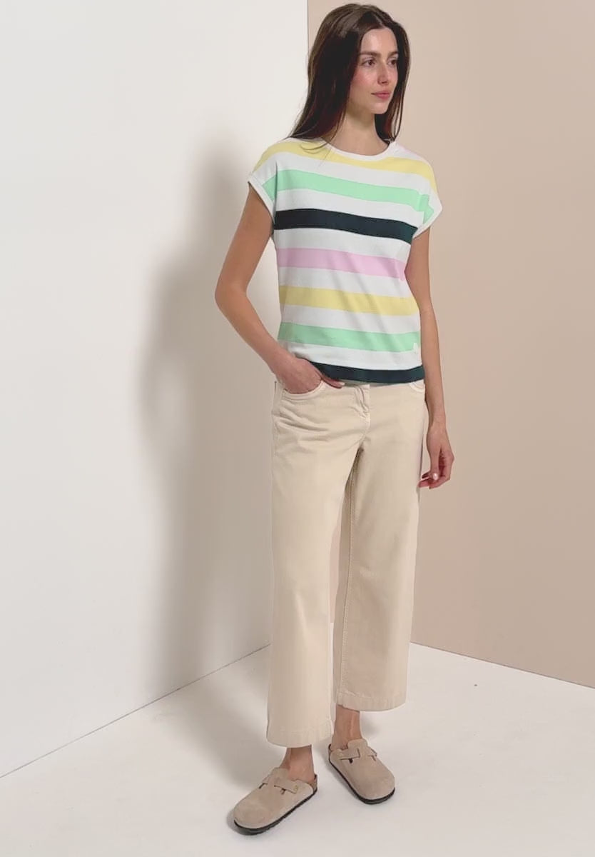 Cecil Cotton Stripe Top  325296