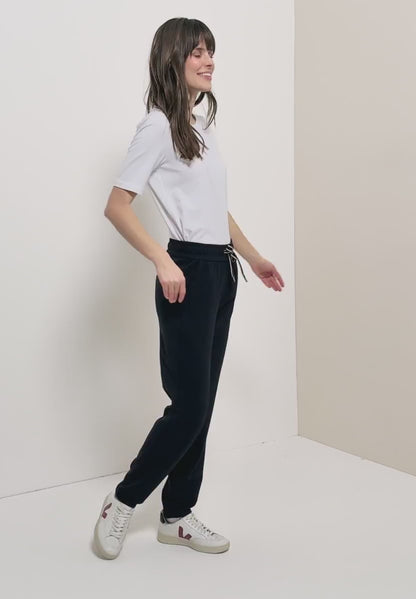 Cecil Tracey Soft Jersey Joggers in Navy 30" leg 380592