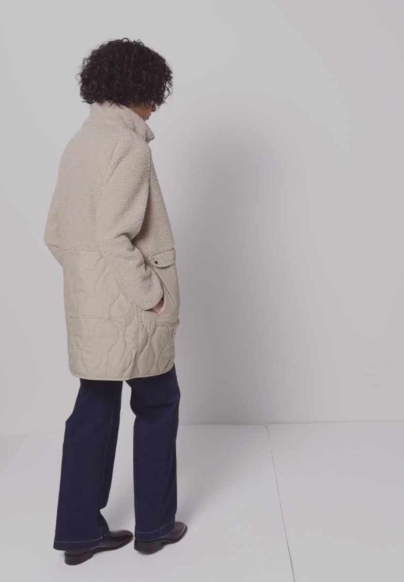 Street One Teddy coat with quilted bottom