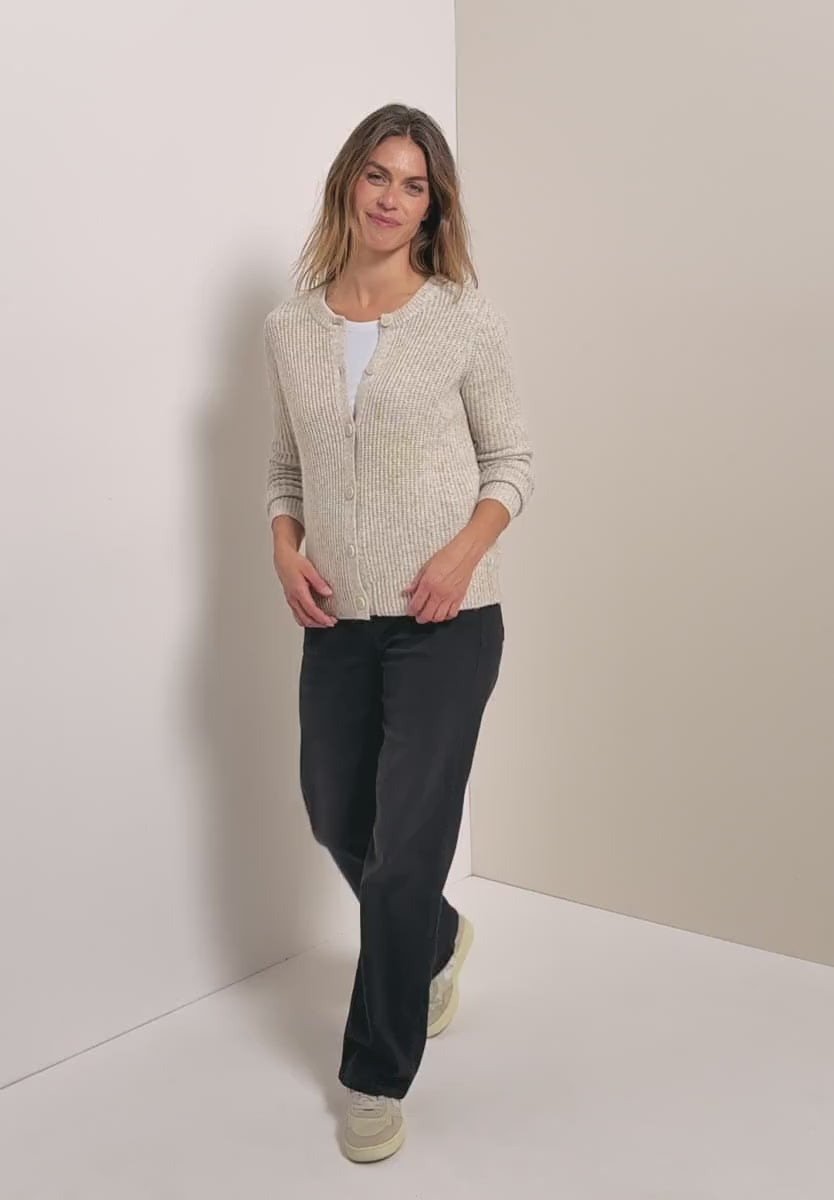 Cecil Cotton Blend Supersoft Round neck cardigan