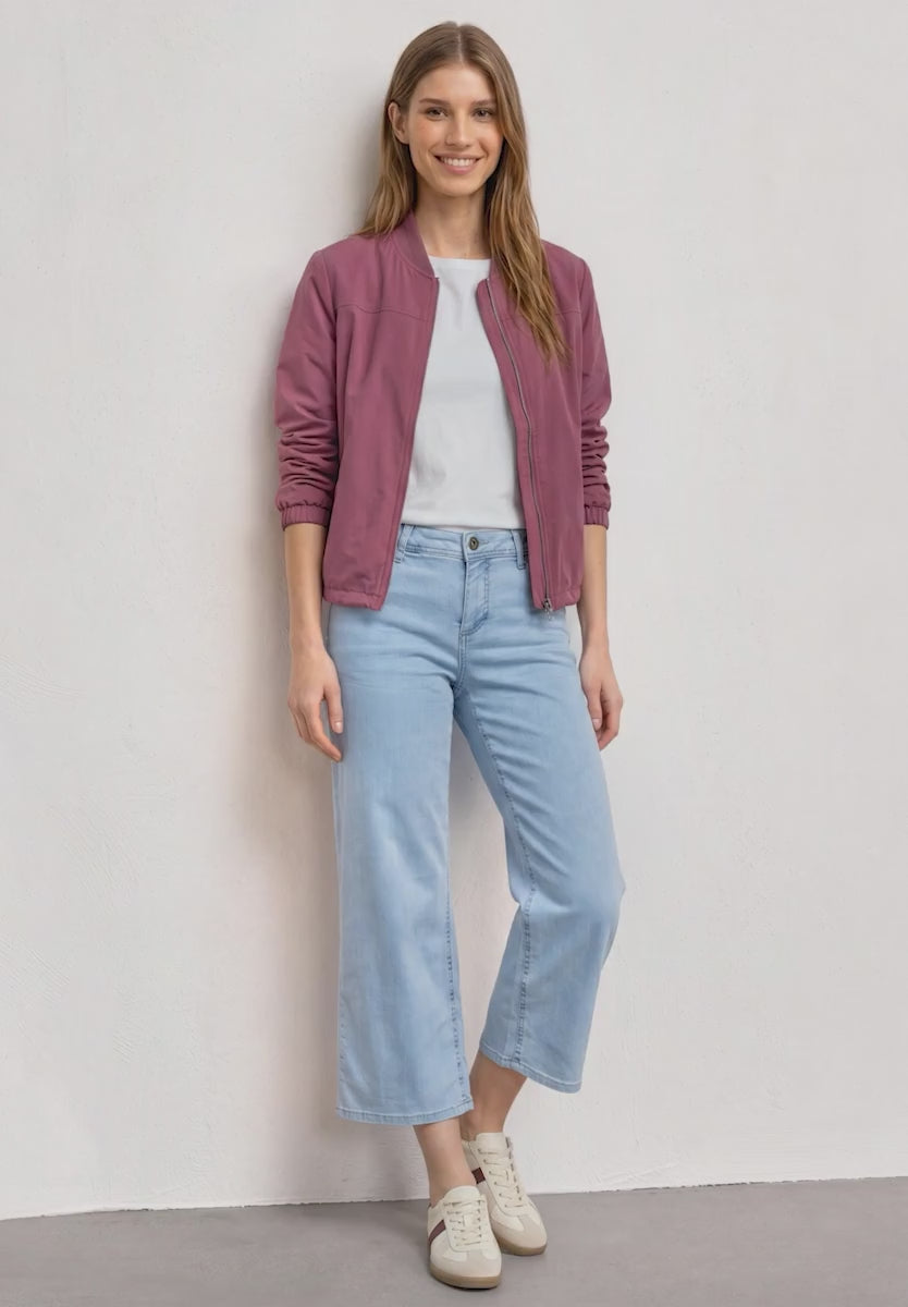 Street One Light Weight Jacket with zip Grape 213099