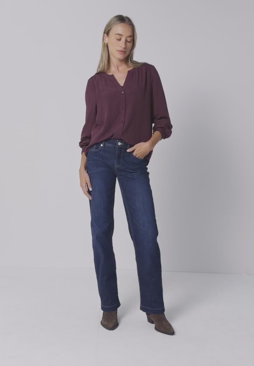 Cecil v neck shirt with Stud detail 346158