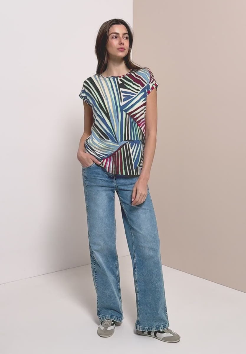 Cecil Cotton graphic print T Shirt 325281