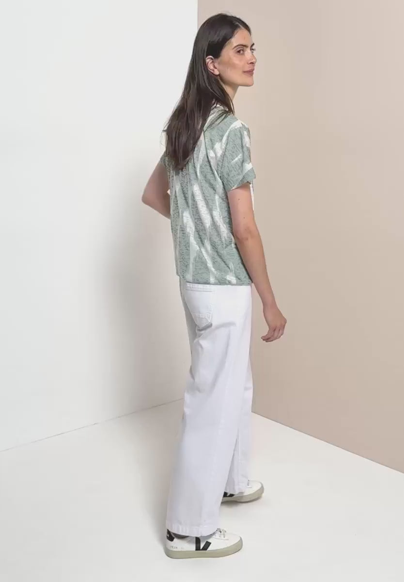 Cecil Khaki Green Top with Elasticated waist 325592