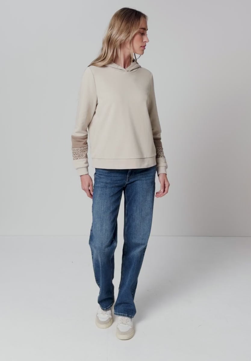 Street One Sweatshirt Hoody with Arm detail  303763