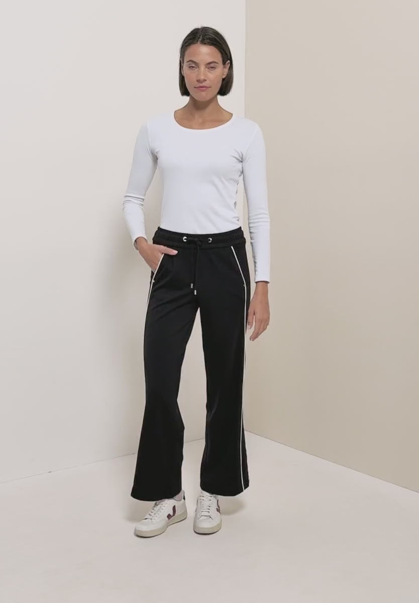 Cecil Sporty look trousers with piping detail. 30&quot; Leg 380165