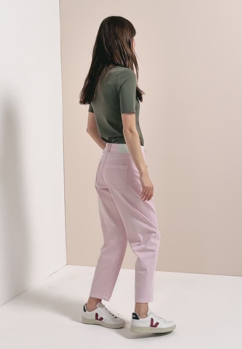 Cecil High waist barrel leg jeans 28" leg in a loose fit 380788