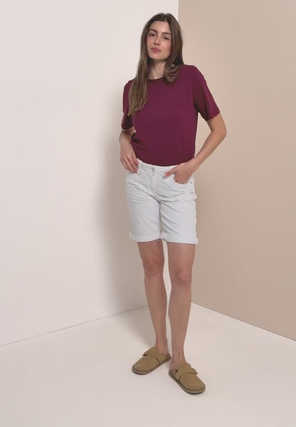 Cecil White denim shorts 380953