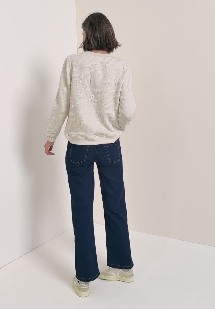 Cecil textured round neck sweatshirt 303475