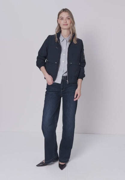 Street One lightweight utility Jacket in Navy 212946