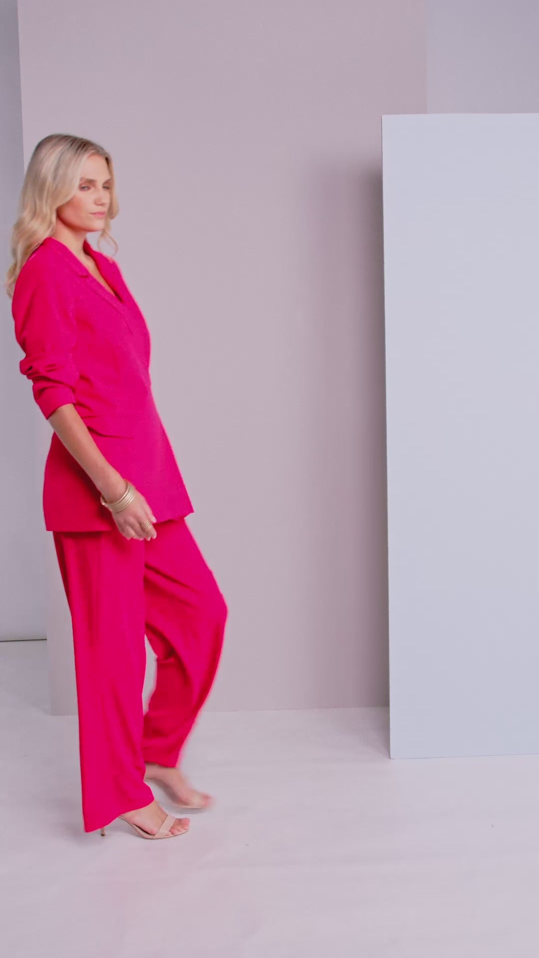 Kate Cooper Wrap Blazer Trouser suit in Poppy red  Kcs26116/117