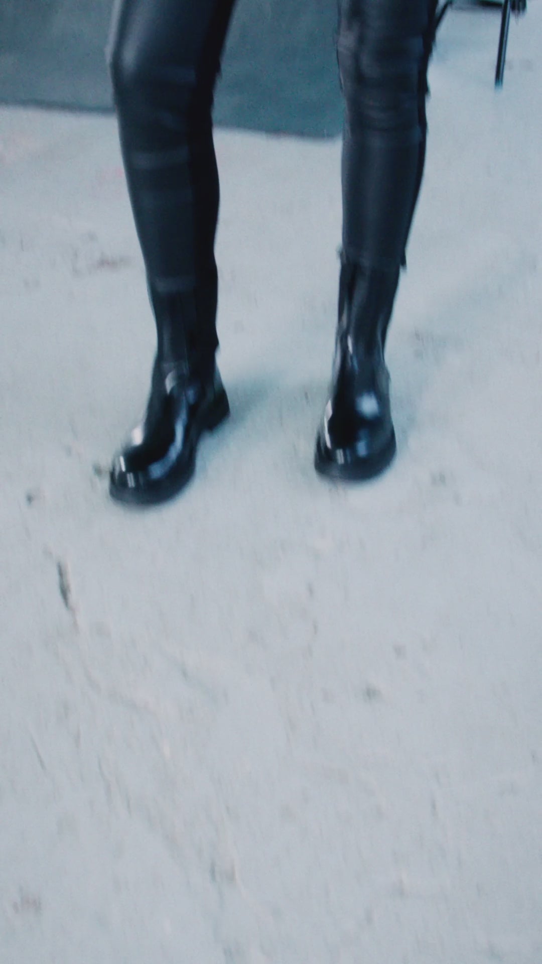 Naya Leatherette and Jersey Leggins Black  Naw25104
