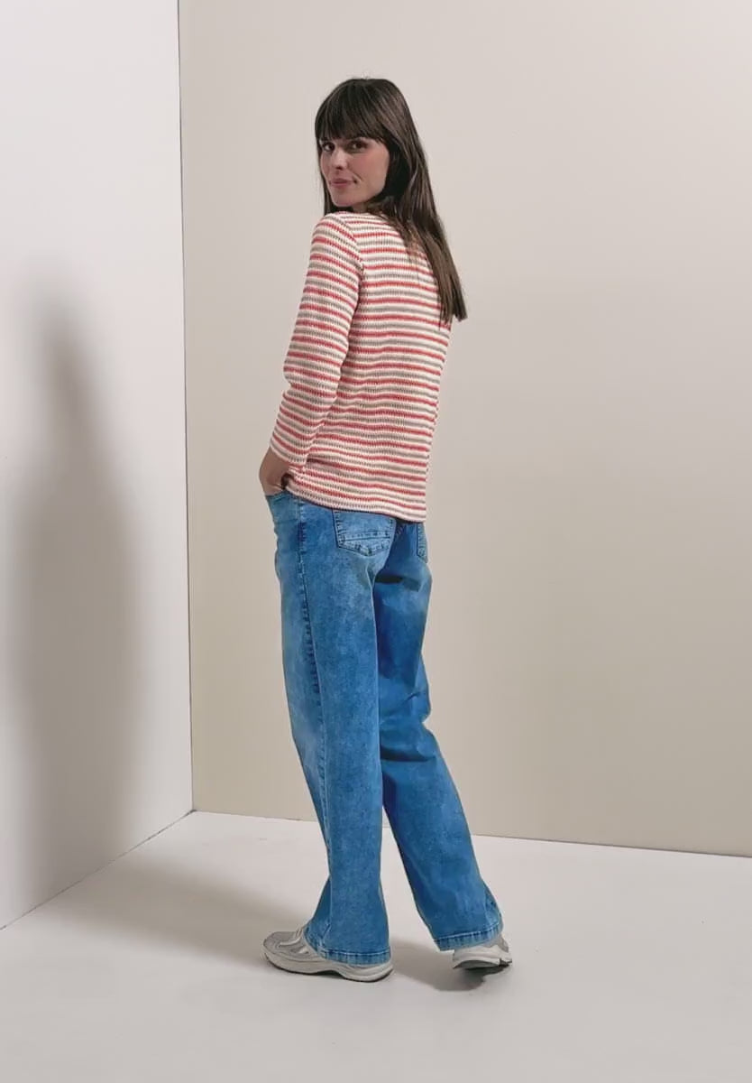 Cecil striped textured top 324668