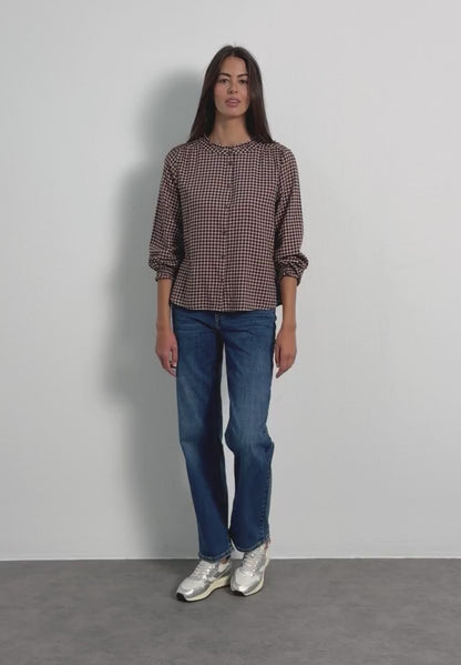 Street One Long-sleeved blouse with round neck and ruffles346946
