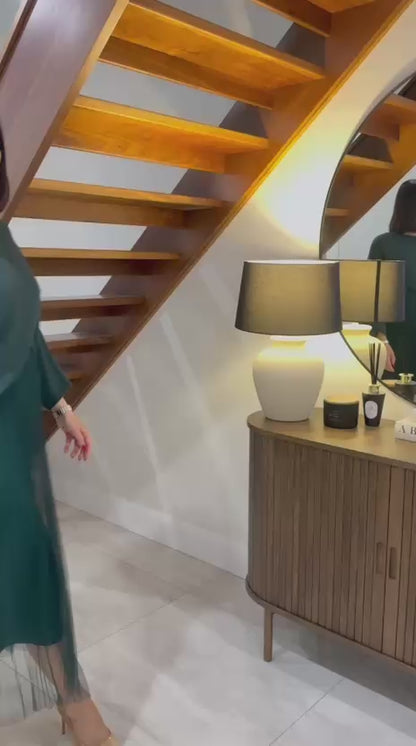 Tulle Dress with Knit in Rich Burgundy or Black or Forest Green