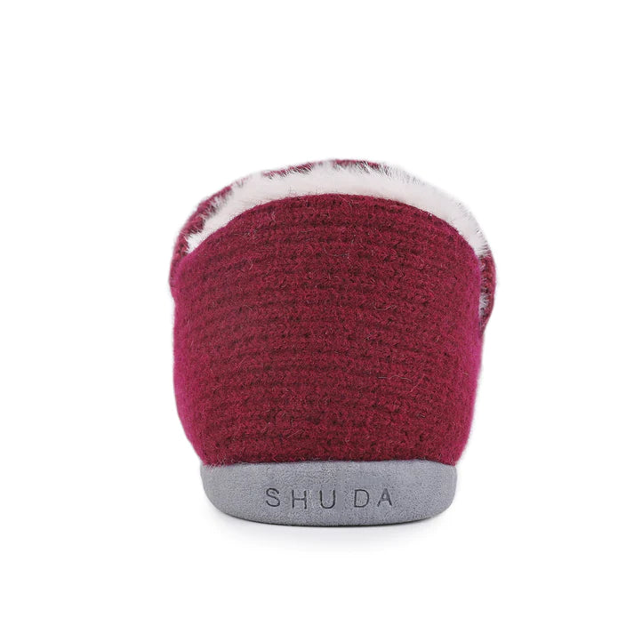 Shu Da Isobel closed back slipper in Rich Berry