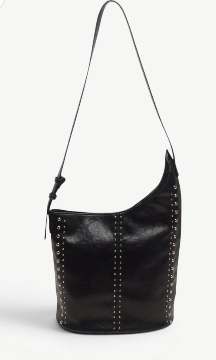 Emery Stud Detail Bucket bag with Shoulder Strap