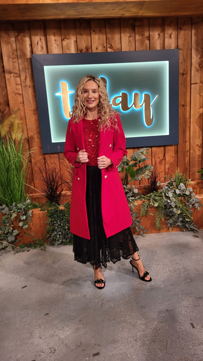 Marc Angelo Tailored coat Red  A1247 Red