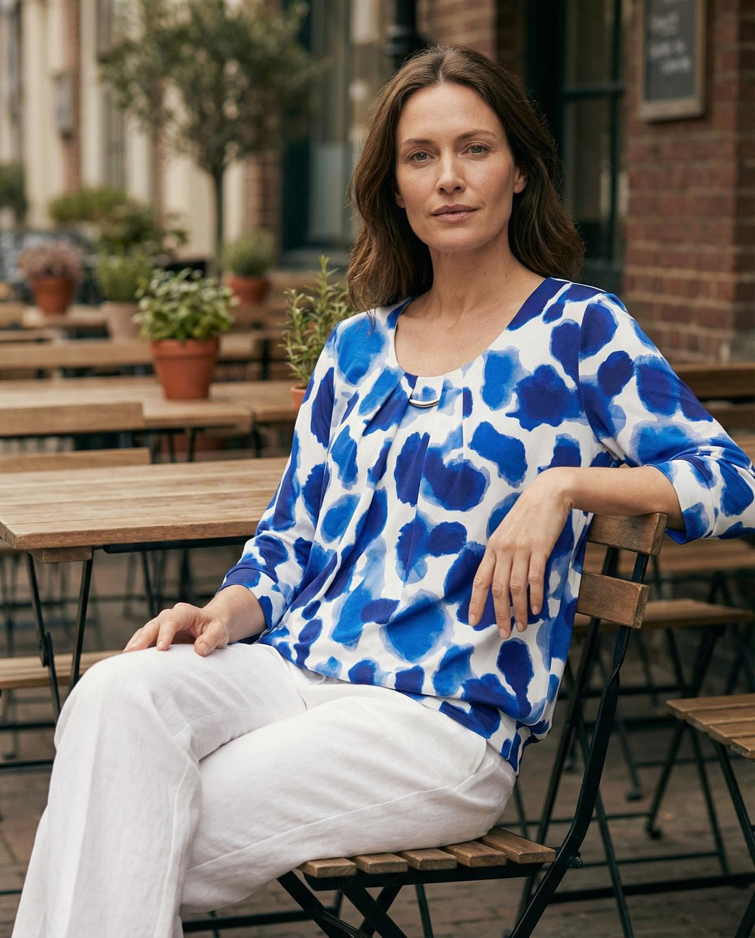 Yew round neck top with sodt wide waistband Yew26 10