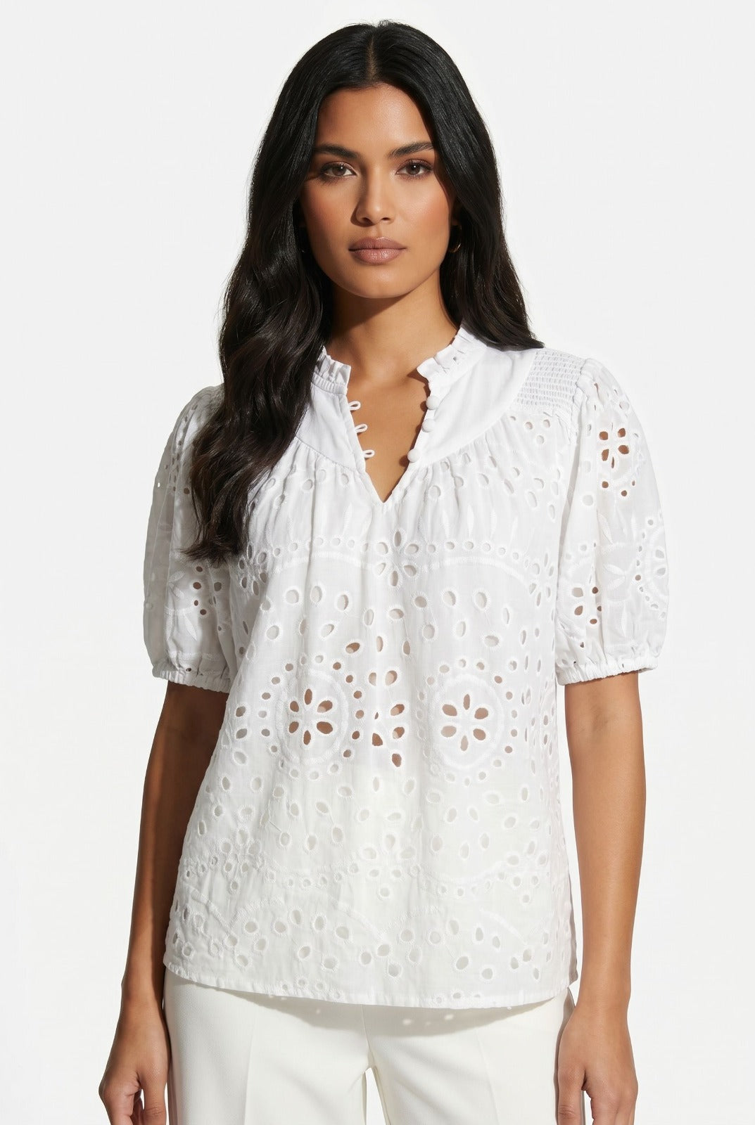 Marc Angelo Cotton cut out top in White