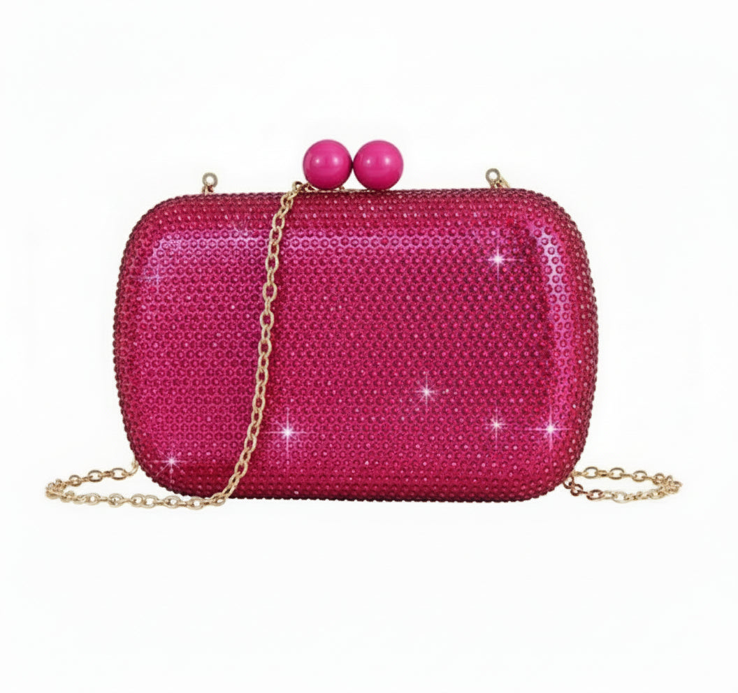 Pulse Crystal Rhinestone embellished clutch bag