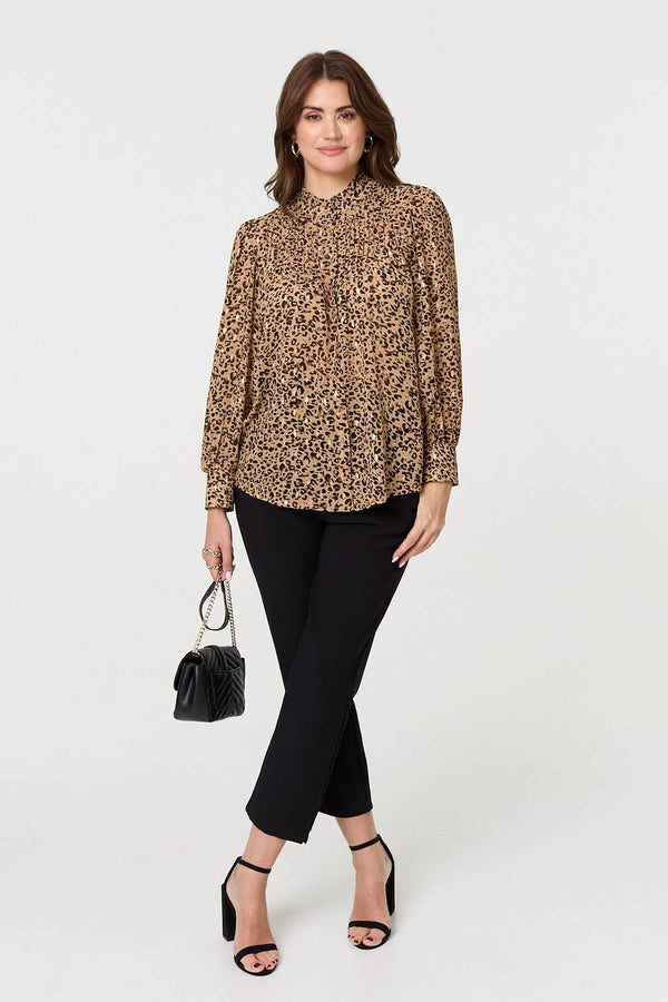 Foil Print Leopard print Blouse