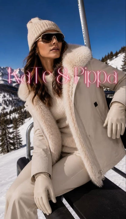 Kate &amp; Pippa Aspen Jacket with Detachable Fur Collar