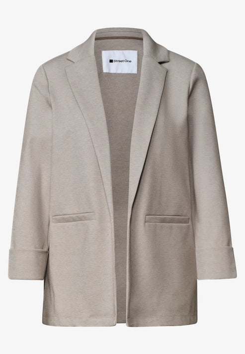 Street One open blazer in Sand 213049