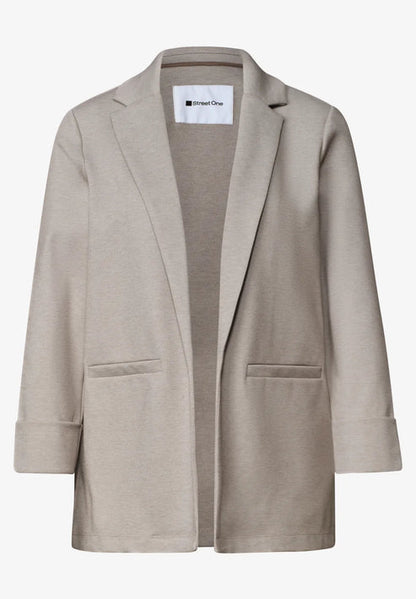 Street One open blazer in Sand 213049