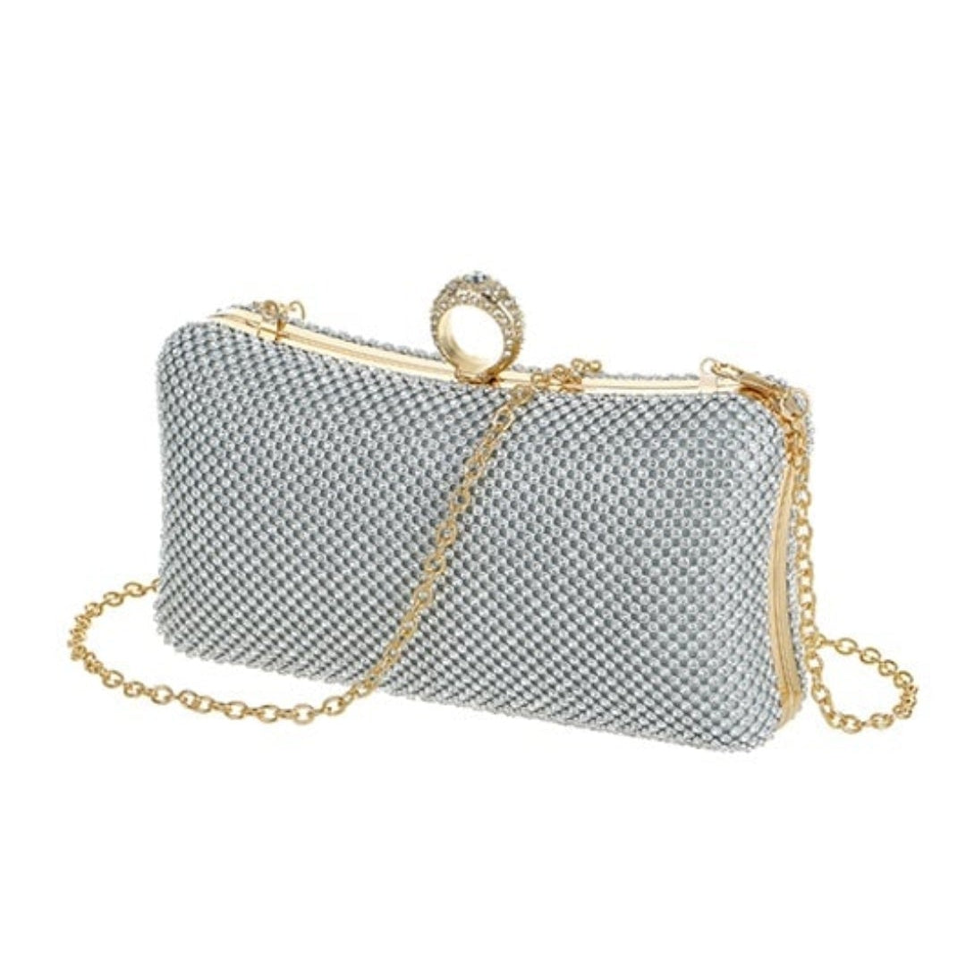 Pulse Full Diamante Clutch bag with gold hardware 1128093