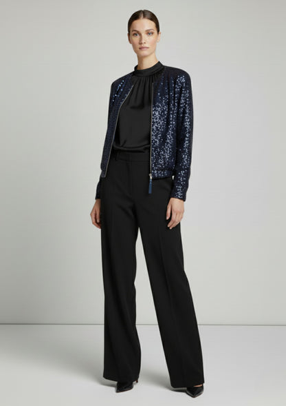Marc Angelo Sequin bomber jacket in Navy Ma3501