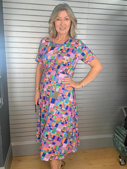 Maria Print Midi Dress