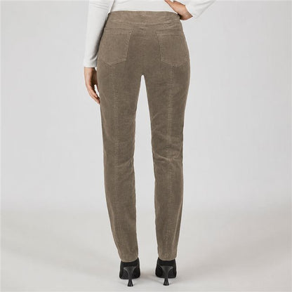 Robell Bella Needlecord Trousers in Taupe or Burgundy 52457 54363