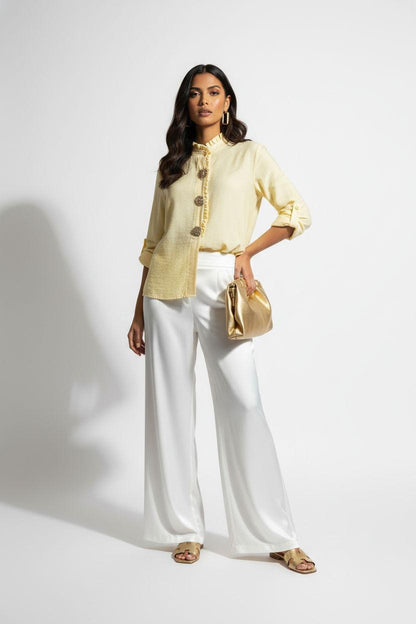 Marc Angelo Frill collar Button Detail Shirt 5260