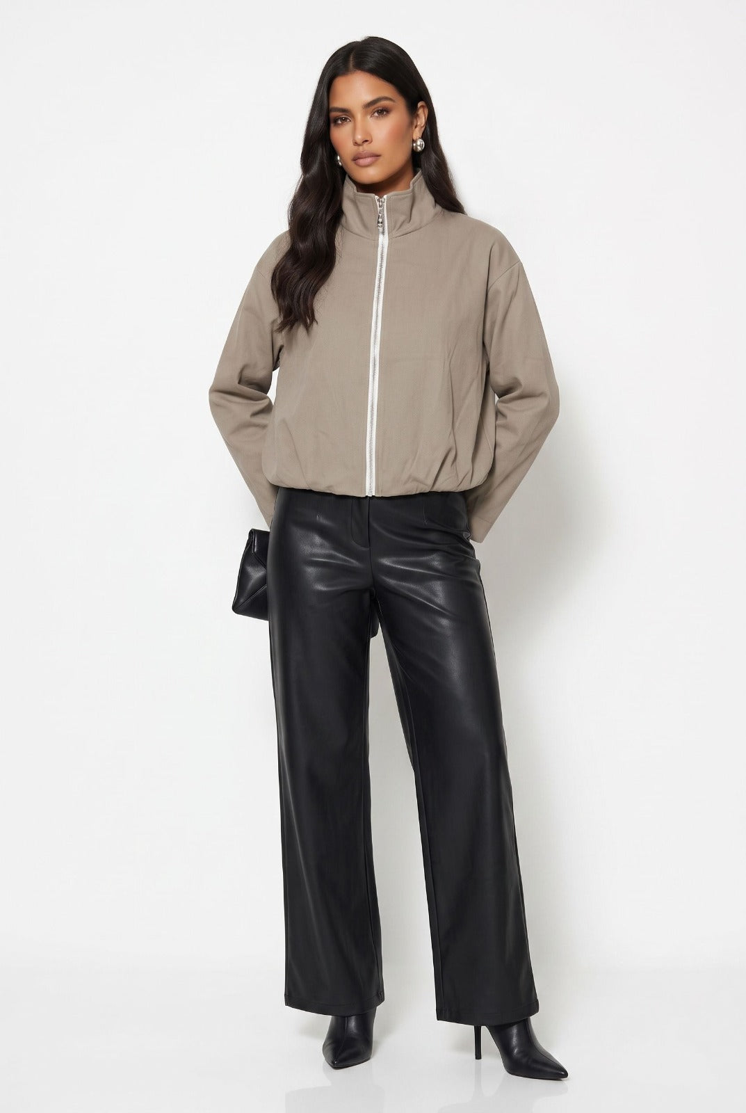 Marc Angelo Bubble Hem Jacket A3402 Stone