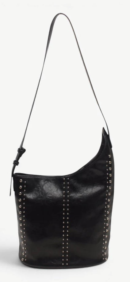 Emery Stud Detail Bucket bag with Shoulder Strap