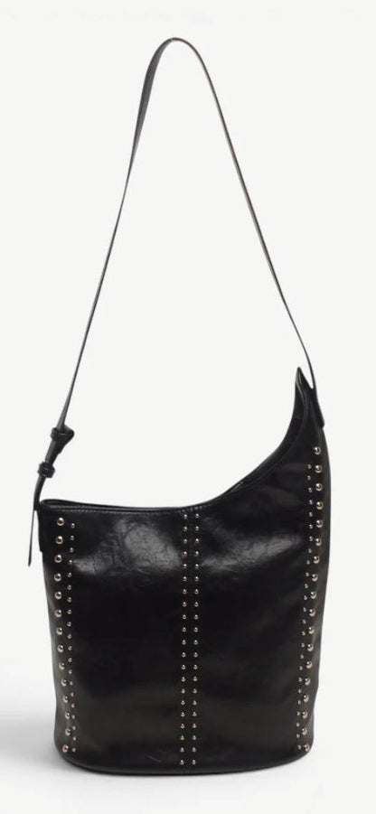 Emery Stud Detail Bucket bag with Shoulder Strap