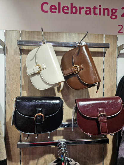 Roxy Cross body Satchel Bag with gold hardware