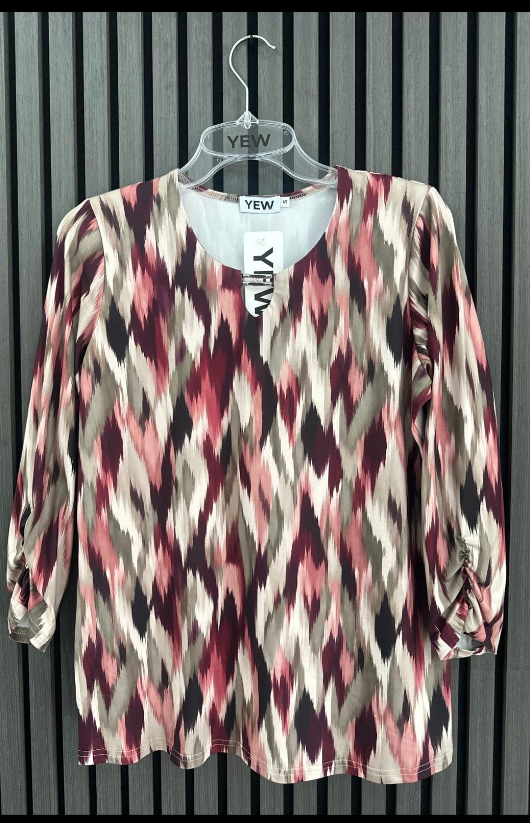 Yew 3/4 Sleeve top in gorgeous Autumn Print  Yew26 44