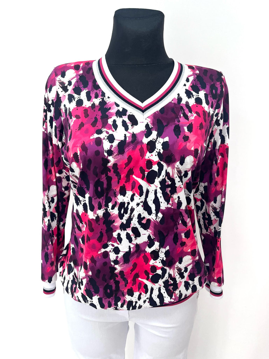 Yew v Neck Top with Sporty cuff details  3825 Yew 20